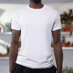 T-shirt col rond blanc