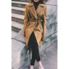 Manteau long camel